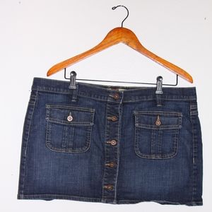 Old Navy Ultra Low Waist Mini Denim Skirt